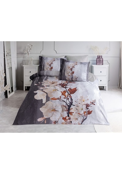 Özel Üretim 3d Dijital Baskılı Çift Kişilik Pamuk Saten 200x220 Cm. Nevresim Takımı 6 Parça Camel
