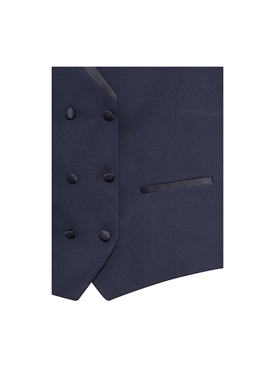 Süvari Lacivert Slim Fit Armürlü Sivri Yaka 6 Drop Smokin & Damatlık