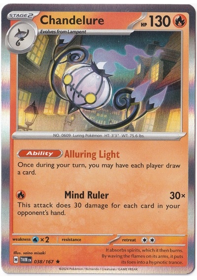 Chandelure 038/167 - Twilight Masquerade - Pokemon Kartı Mint
