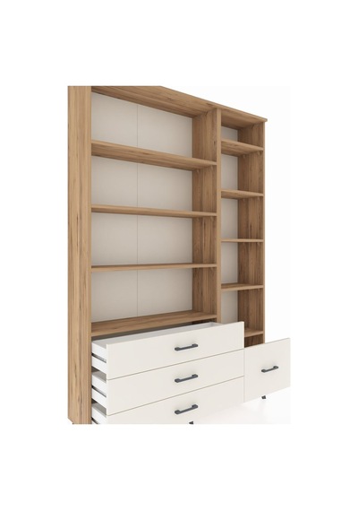 Arges Dolap 9 Raflı 4 Çekmeceli 132x30x195 Çam-çam/aytaşı Atlas Çam/aytası Arges Dolap 9 Raflı 4 Çekmeceli 132x30x195 Çam-çam/aytaşı Atlas Çam/aytası