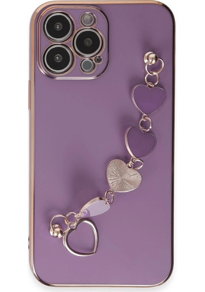 Apple Uyumlu iPhone 14 Pro Kılıf Esila Silikon Mor/