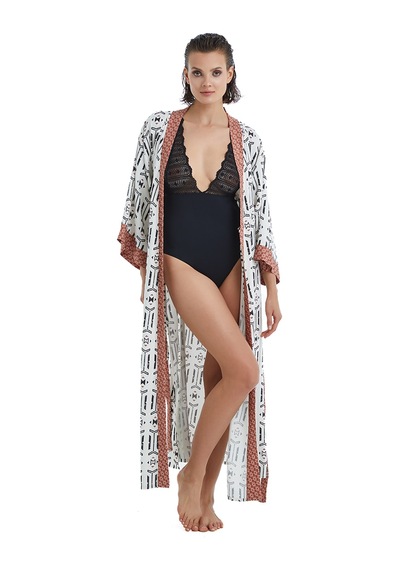 Blackspade Kadın Sabahlık 51382 - Baskılı Çok Renkli
