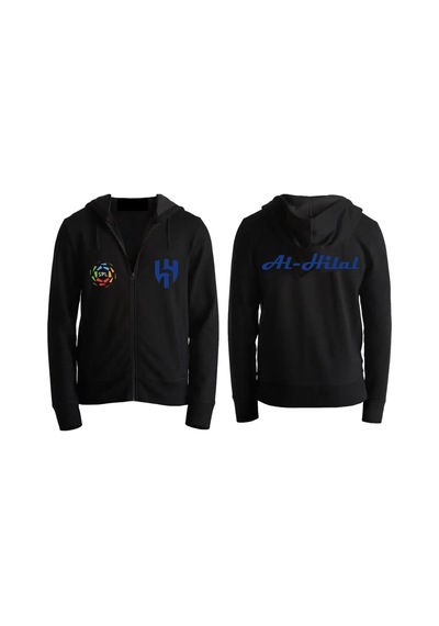 Pisa Art Al-hilal Suudi Arabistan Pro Ligi Özel Tasarım Taraftar Fermuarlı Sweatshirt Hrmsw1100 Siyah