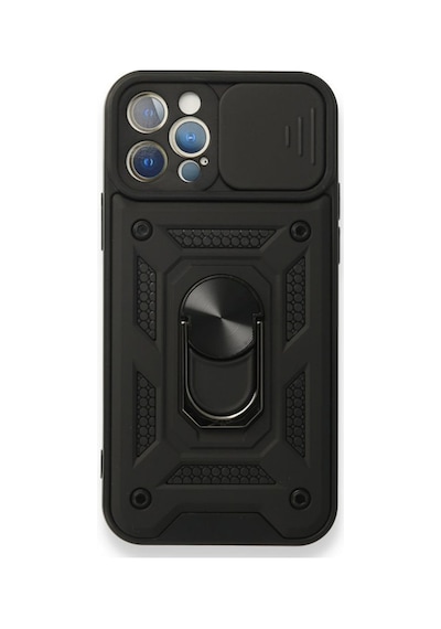 Apple Uyumlu iPhone 12 Pro Kılıf Tank Aramid Sürgülü Vega Yüzüklü (525875215)