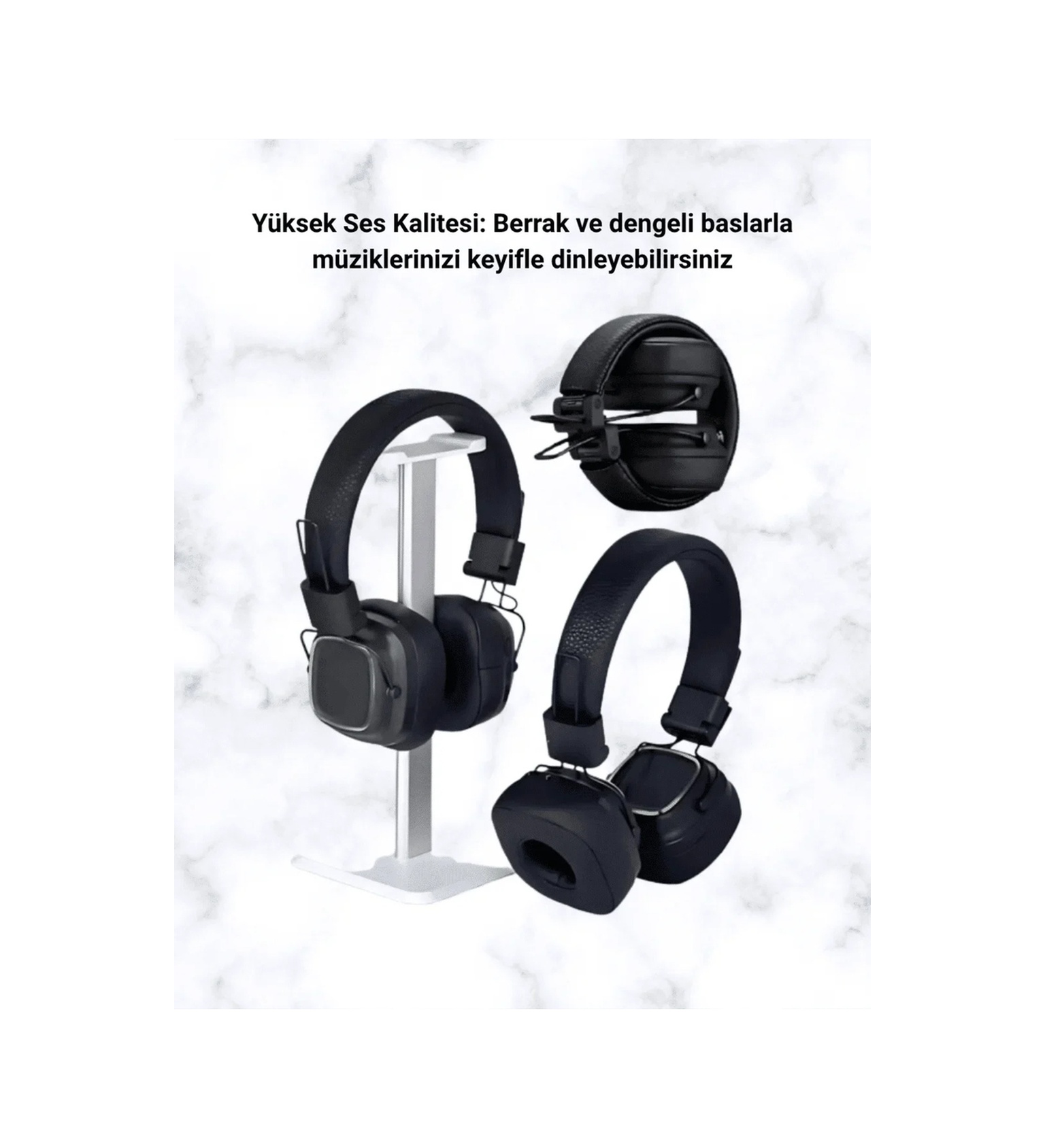 Rgb Işıklı Katlanabilir Bluetooth 5.3 Kulak Üstü Kulaklık Standart