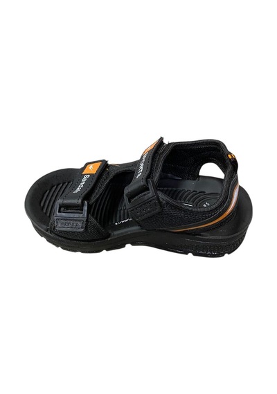 Şahgül Çocuk Yazlık Sandalet Siyah Turuncu Beyaz - 710504864 Siyah Turuncu Beyaz