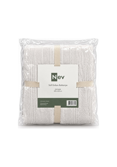 Özdilek Nev Serisi Soft Embos Çift Kişilik Battaniye 200x220 - Gri
