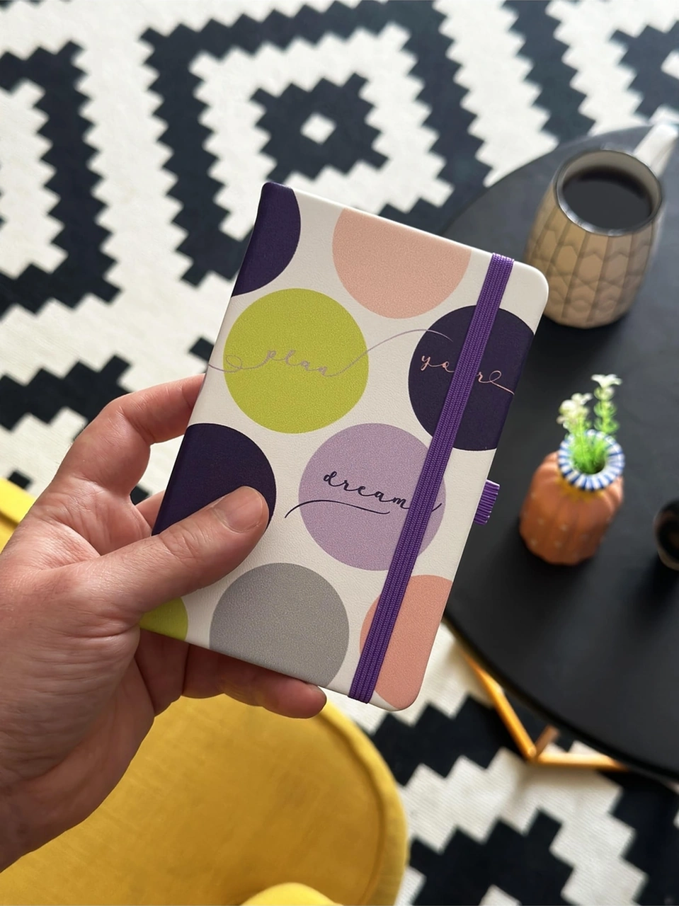 Venzi Art Sert Kapak Vegan Deri 192 Sayfa A6 80gr. Çizgili Defter Mor