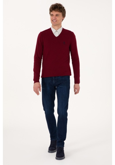 U.S. Polo Assn. Erkek Bordo Basic Kazak 50288881-VR014