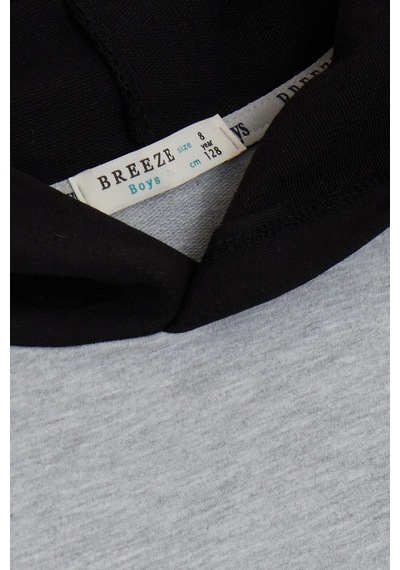 Breeze Erkek Çocuk Get Yazılı Sweatshirt-15360 Gri