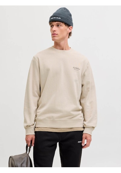 Jack & Jones Jjearchıve Graphıc Sweat Crew Neck Noos Ekru Erkek Sweatshirt 12287995