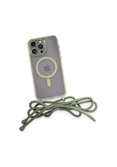 Apple iPhone Uyumlu 12 Pro Kılıf Divo Lazer Askılı Magsafe Kapak - Koyu Yeşil Bzsxx00 1