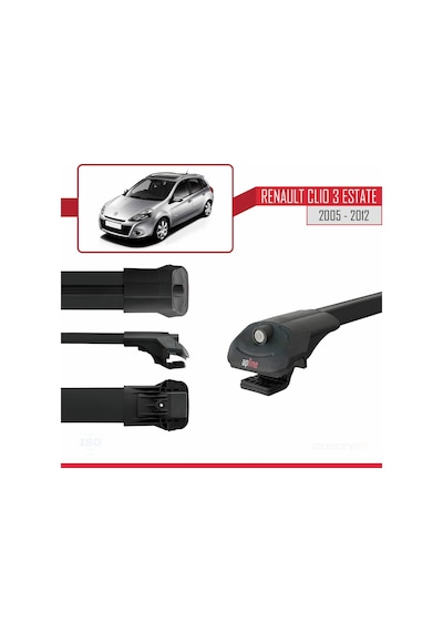 Renault Clio 3 Estate 2005-2012 Arası İle Uyumlu Ace-1 Ara Atkı T