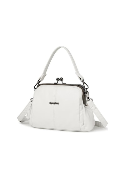 Smart Bags Yıkama Deri Burslu Postacı Kadın Çantası 21-k Barcelona 1903-7 Beyaz