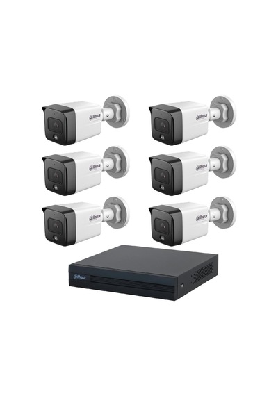 Dahua 6 Kameralı 2 Mp Sesli İp Güvenlik Kamera Seti Ipc-hfw1230tc1-sa
