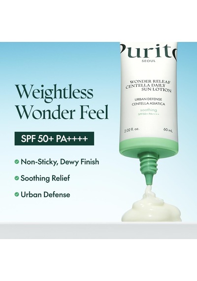 Wonder Releaf Centella Daily Sun Lotion Spf50+ Pa++++ Yatıştırıcı Beyaz İz Bırakmayan Güneş Kremi 60 Ml