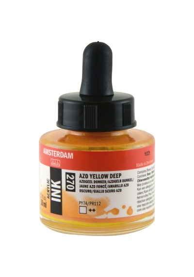 Talens Amsterdam Acrylic Ink 30Ml 270 Azo Yellow Deep