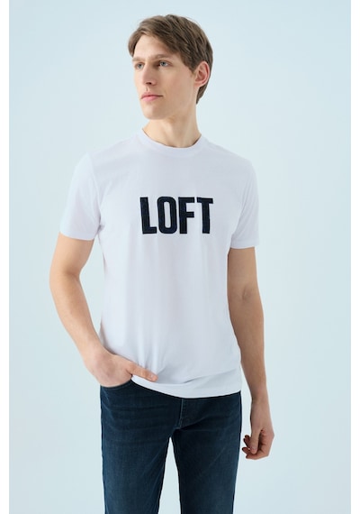 Loft Erkek Tişört Lf2038590 Beyaz