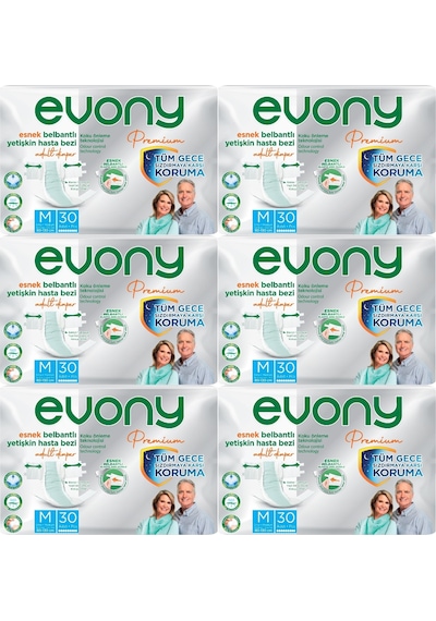 Evony Premium Hasta Bezi Yetişkin Bel Bantlı M-orta 180 Adet M