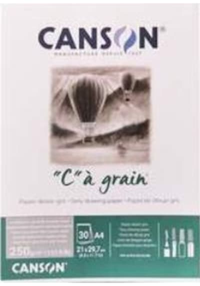 Canson Ca Grain Grey Drawing Paper 30 Yaprak 250G 21X29.7