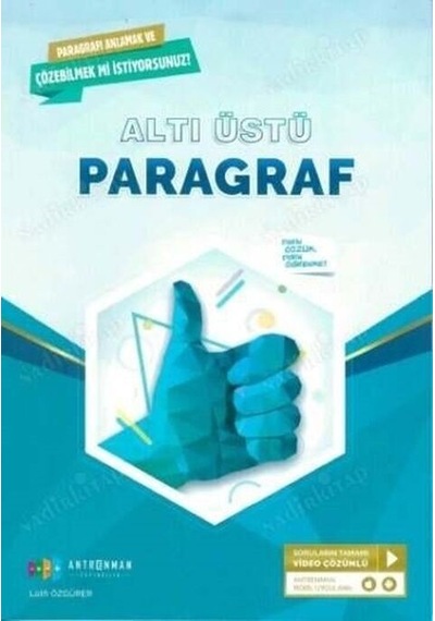 ANTRENMAN YAYINLARI ALTI ÜSTÜ PARAGRAF