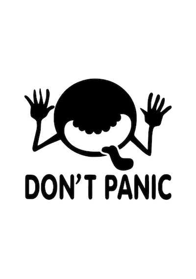 One Vıp Sale Dont Panic Sticker 30 X 24 Cm Mukavemetli