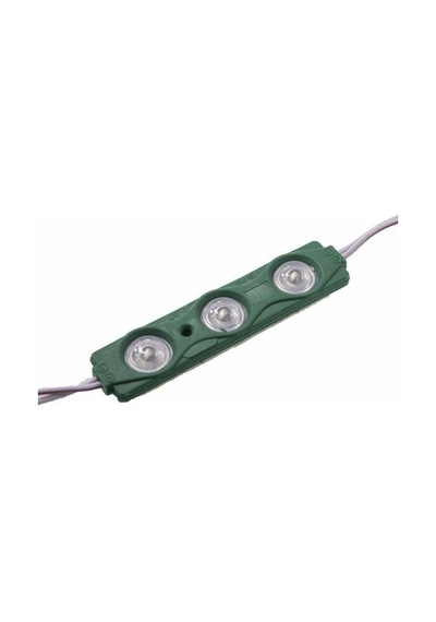 1,2 Watt 3lü Lensli Yeşil Led Modül 2835 Reklamcı Modül 10 Adet