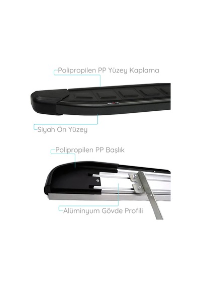 Citroen Berlingo Yan Basamak Seti - Siyah, Uzun Şase, Proside 2019-2023