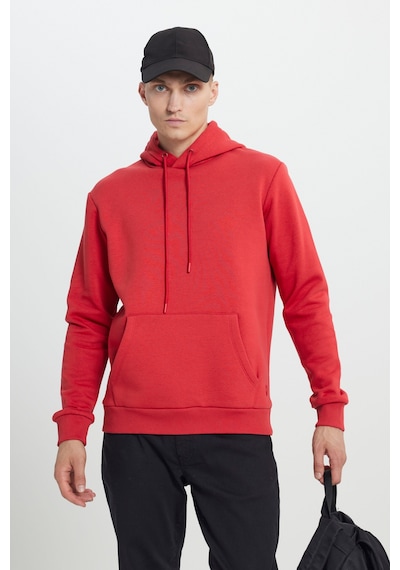 AC&Co / Altınyıldız Classics Erkek Kırmızı Standart Fit Pamuklu Kapüşonlu  Sweatshirt Kırmızı