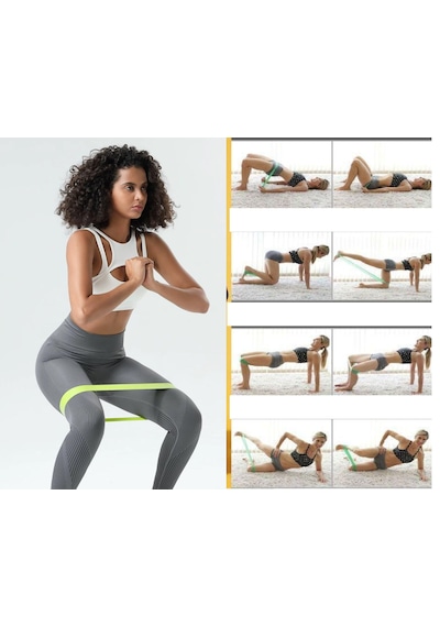 60 Cm Pilates Jimnastik Egzersiz Yoga Direnç Bandı Yeşil-haf...