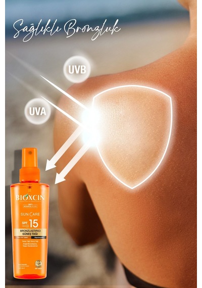 Bioxcin Sun Care Bronzlaştırıcı Güneş Yağı SPF15 2 x 200 ML