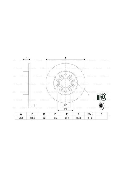Bosch 0986479b78 Arka Fren Aynası Caddy Iıı 1.4 1.6 1.9tdı 03 04-touran 1.6 1.6fsı 1.9tdı 2.0tdı 2.0fsı 02 03- 1k0615601ac