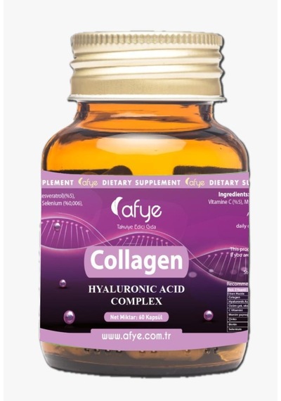 Afye Collagen Kolajen Hyaluronic Acid Complex 60 Bitkisel Kapsül