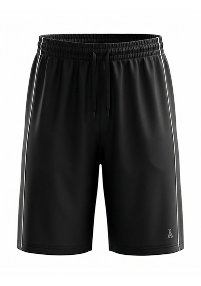 Orendahill Erkek Spor Şort Hızlı Kuruyan Esnek Regular Fit Trim Biyeli Activewear Siyah