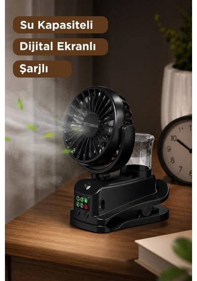 Özel Seri Günlük Kolay Modern Vantilatör Dijital F14 Siyah