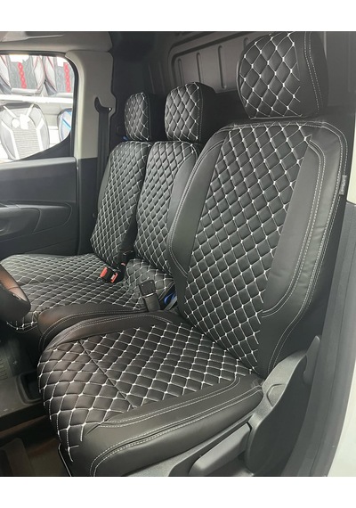 Peugeot Partner Panelvan Uyumlu Araca Özel Deri Oto Koltuk Kılıfı