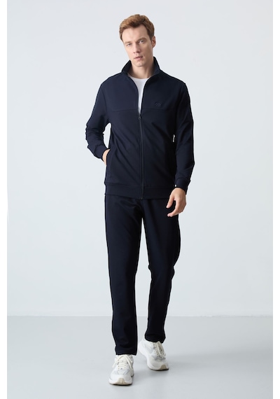 Tommy Life Lacivert Pamuklu Kalın Yumuşak Dokulu Comfort Fit Basic Erkek Eşofman Takım - 85260 Lacivert