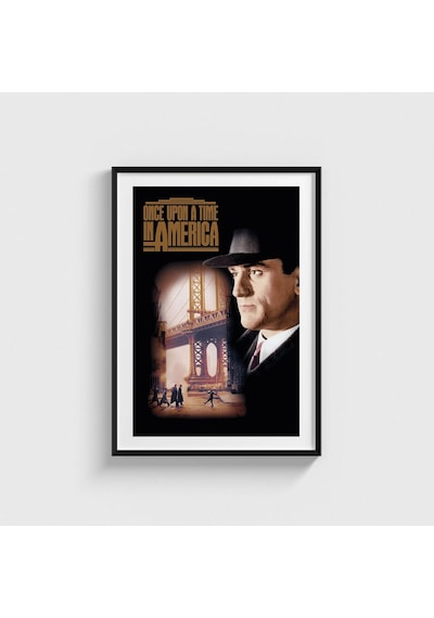 Once Upon A Time İn America 1984 Film Posteri Tablo Çerçeveli Poster Duvar Dekorasyonu Siyah Çerçeveli Tablo Siyah Çerçeveli Tablo Dn11d324sıyah