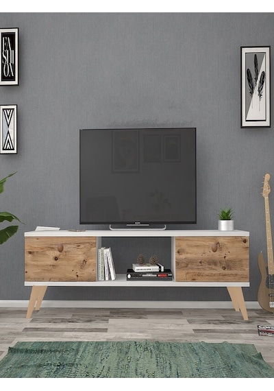 Mbes Mobilya Eda Beyaz-Atlantik 140 Cm Tv Ünitesi