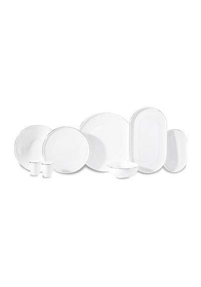 Korkmaz Vera Collection 53 Parça Platin Yemek Takımı A8198 Beyaz
