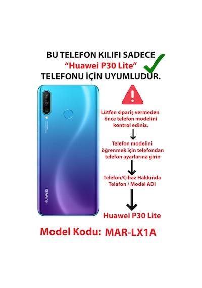 Huawei P30 Lite Uyumlu Yeşil Çizgili Sakız Şişiren Zürafa Baskılı Silikon Kılıf