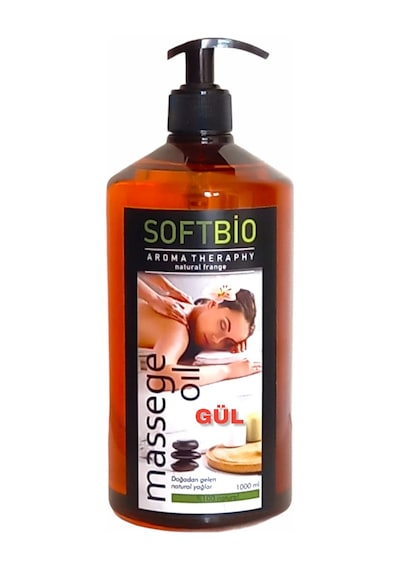 Softbio Gül Masaj Yağı 1 Lt Aromaterapi Masaj Yağ