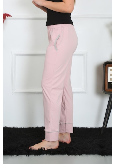 Akbeniz Kadın Pamuk Penye Cepli Tek Alt Pijama Pudra 27512-pudra Pudra