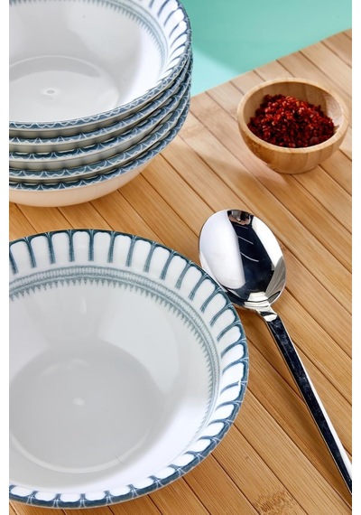 Tr 6'li 14 Cm Porselen Kase Seti, Yeşil, Ckr4254 Diğer