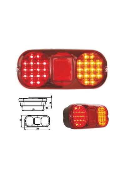 Led İş Makinası Stop Lambası Soketli 12v - 838113-ledskt12v