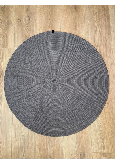Melena Carpet Yuvarlak Hasır Halı Balkon Salon Mutfak İçin Jüt Görünümlü Dekoratif Halı