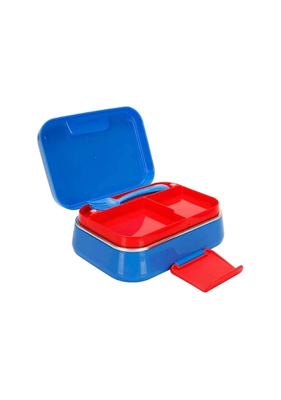 Bento 1030ml Lunchbox Hotwheels Lisanslı Tek Katlı 2 Bölmeli Paslanmaz Çelik Sefer Tası Yemek Kutu Mavi