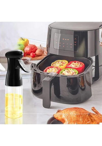 Yeni Nesil Airfryer Sprey Yağdanlık 220ml Kolay Kullanımlı Yağdanlık Zeytinyağı Ve Yağ Püskürtücü Siyah Çok Renkli