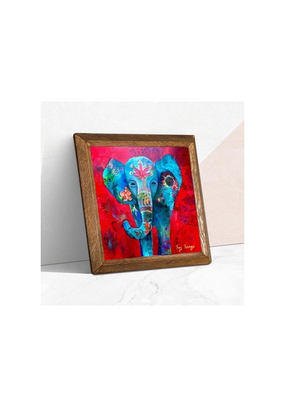 Pinecone Fil Taş Duvar Tablosu - Ahşap Çerçeveli Taş Tablo - 25x25 Cm - Dekoratif Duvar Sanatı - Modern Ev Ve Ofis Duvar Dekoru W1-214