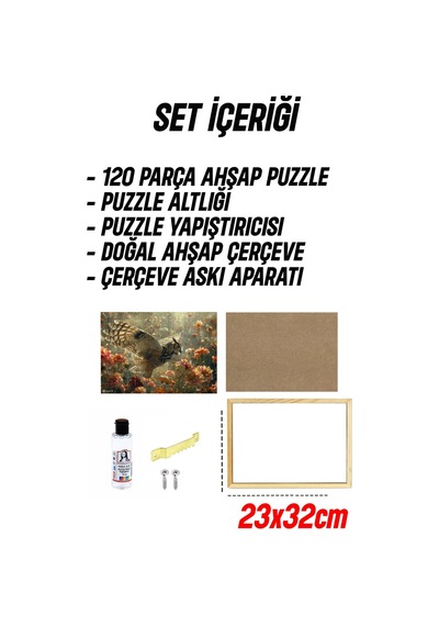 Ahşap Çerçeveli Puzzle - Tablo Hthp - 011 23 X 32 120 Parça